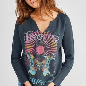 Free People The Doors Butterfly Thermal Long Sleeve Top Medium